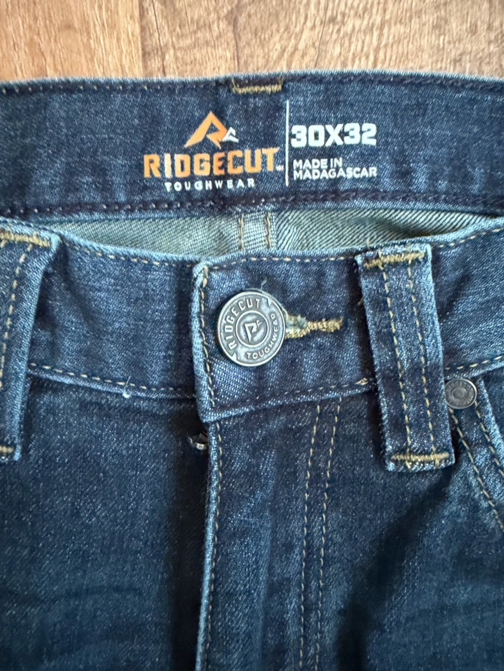 RIDGECUT TOUGHWEAR JEANS MENS SZ 30X32 NEW STRAIGHT LEG BLUEJEANS PANTS - Picture 3 of 5